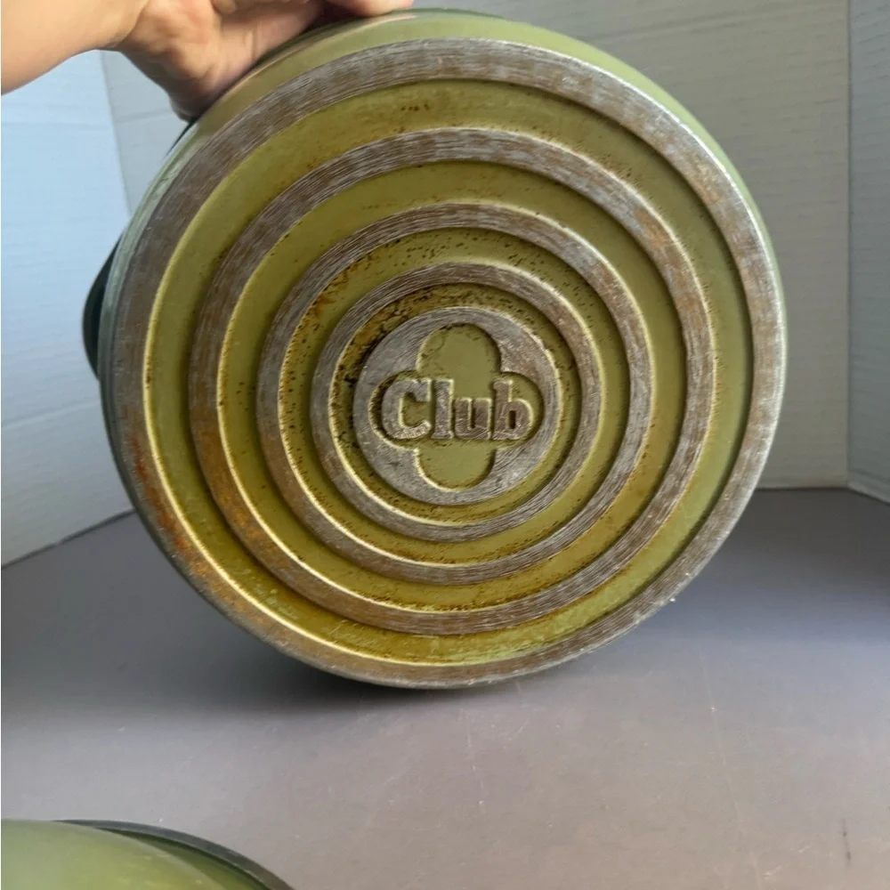 Vintage CLUB Dutch Oven Stock Pot Avocado Green Heavy Cast Aluminum 1960s